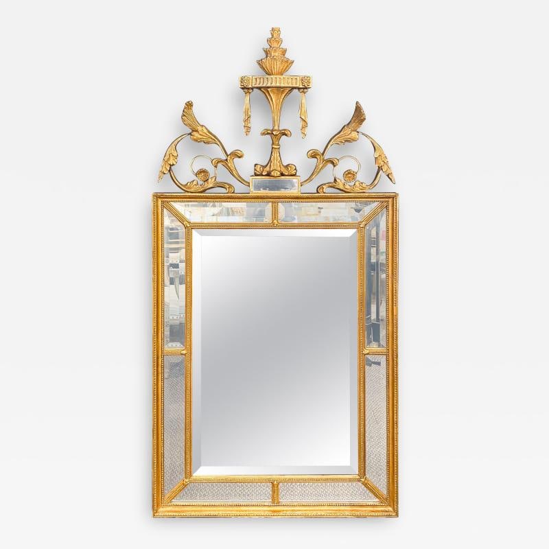 Adams Style Gilt Carved Wall Mirror with All Beveled Inserts (1 of 12)