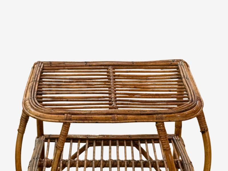 Italian Modern, Rattan, Bamboo, Cane, Side Table, Italy, 1960s - 4