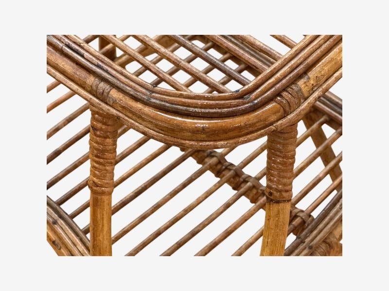 Italian Modern, Rattan, Bamboo, Cane, Side Table, Italy, 1960s - 5