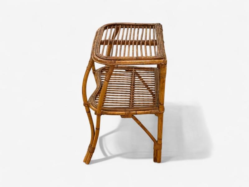 Italian Modern, Rattan, Bamboo, Cane, Side Table, Italy, 1960s - 6