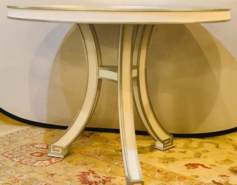 Pair of Compatible Églomisé Top Painted Side, End or Centre Tables - 4