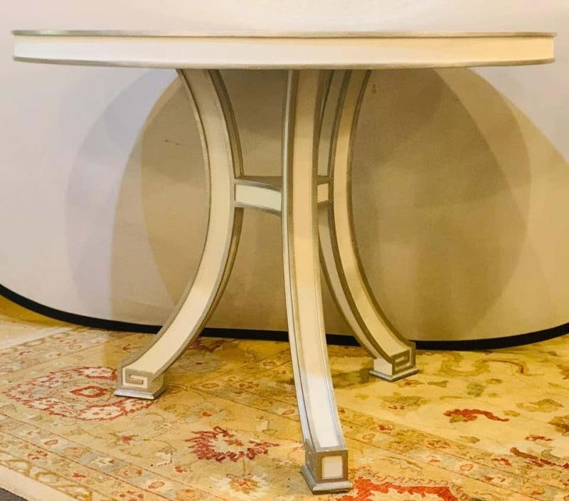 Pair of Compatible Églomisé Top Painted Side, End or Centre Tables - 5
