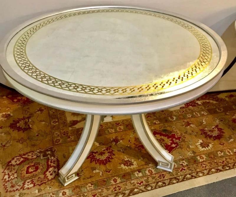 Pair of Compatible Églomisé Top Painted Side, End or Centre Tables - 7