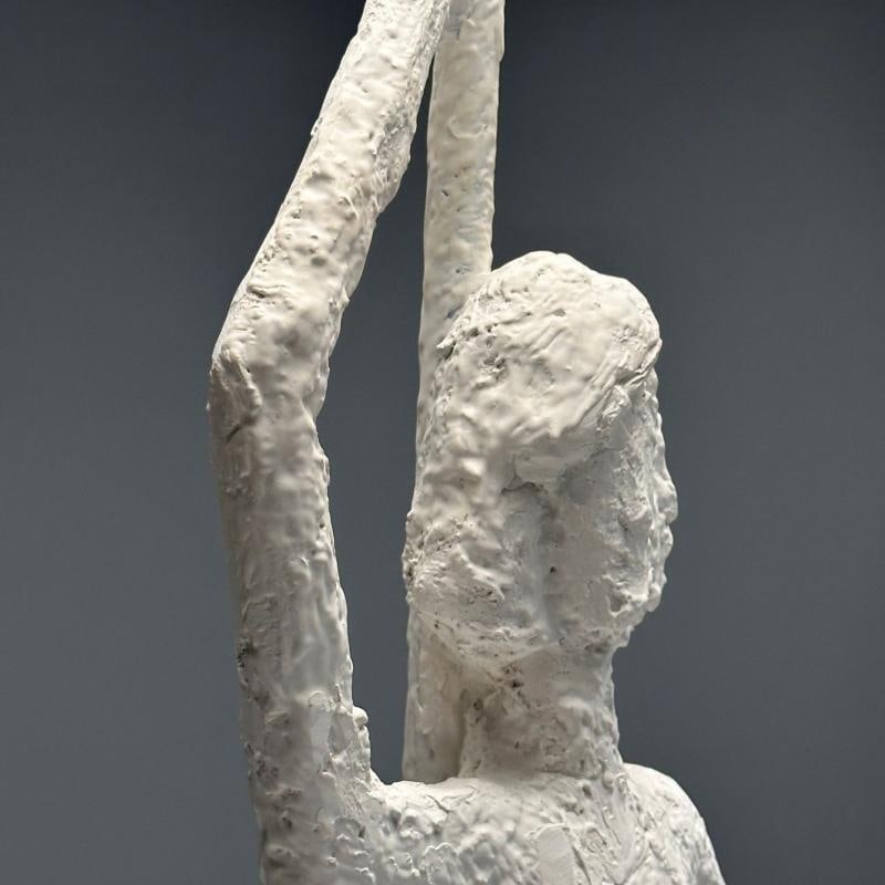 Giacometti Inspired, Contemporary, Floor Lamps, White Plaster, Wood, 2024 - 7