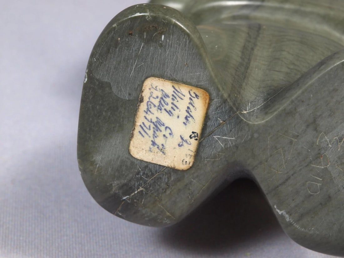 Inuit Eskimo Native American Soapstone Native Man Hunter SIGNED - 5