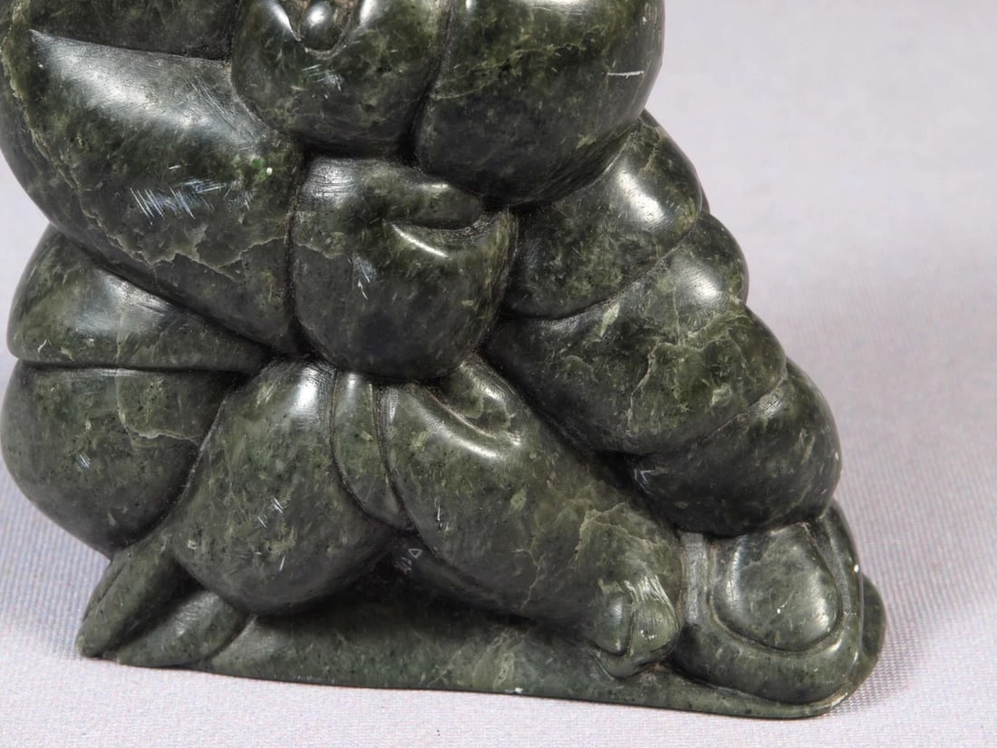 Inuit Eskimo Native American Soapstone Native Man Hunter SIGNED BC - 5