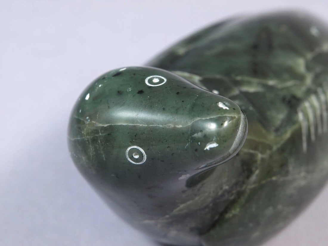 Inuit Eskimo Native American Soapstone Carving Arctic Bird SIGNED 1982 (1 of 7)