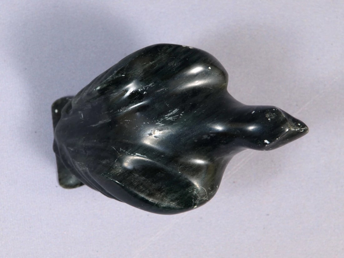 Inuit Eskimo Native American Soapstone Carving Bird Hawk Eagle R. Ingleton - 2