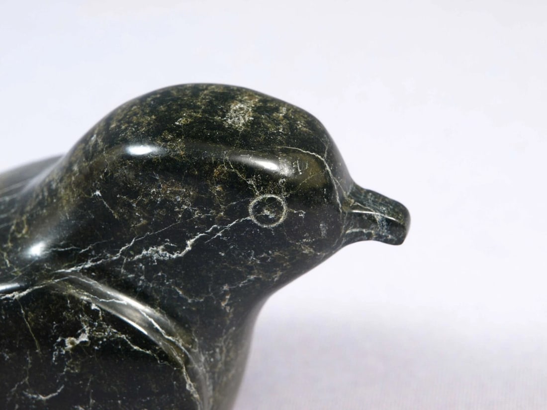 Inuit Eskimo Native American Soapstone Carving Bird Ptarmigan Signed (1 of 5)
