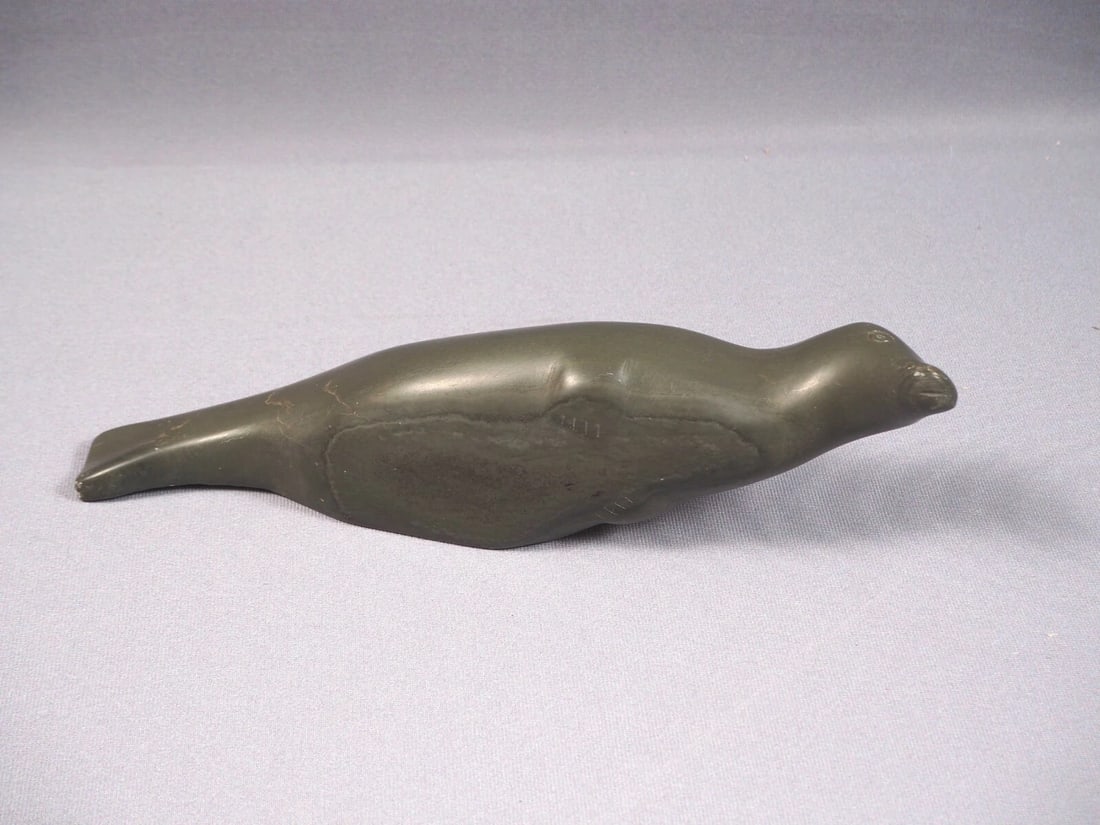Inuit Native American Soapstone Carving Seal Vintage Figurine (1 of 4)