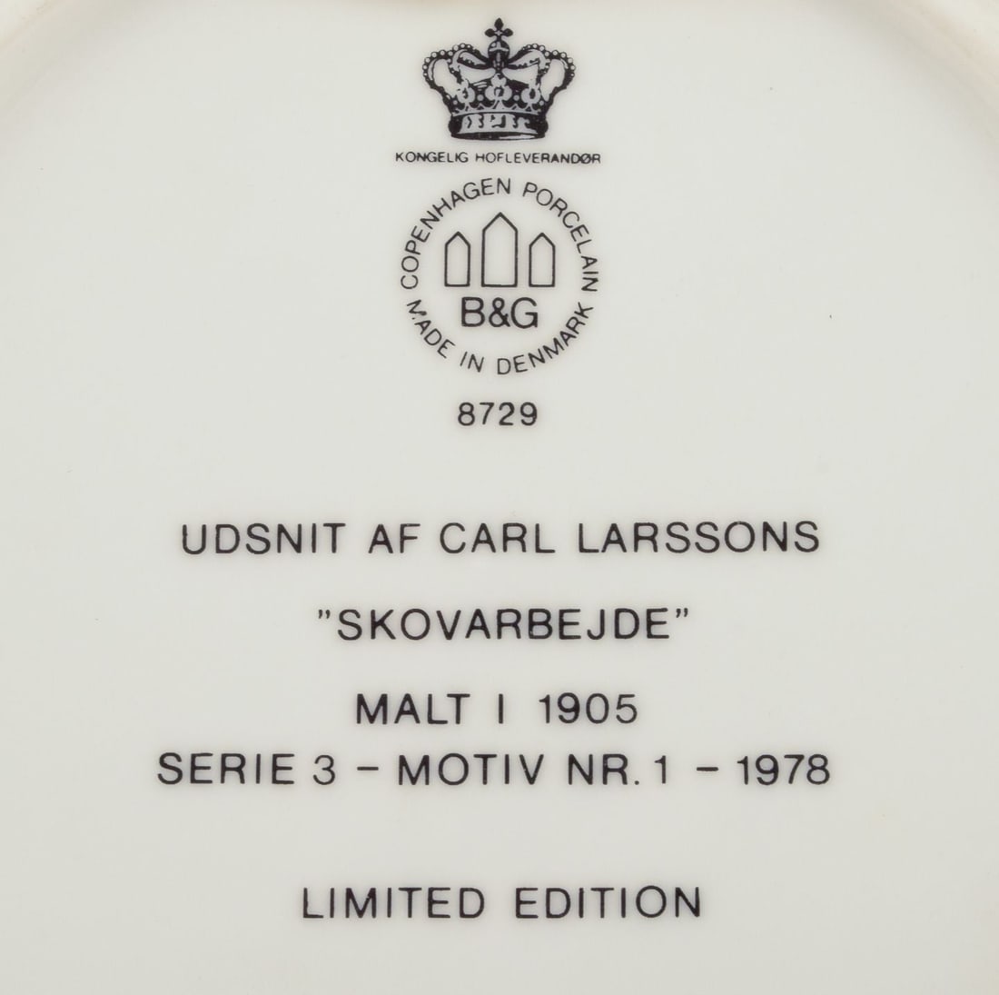 Bing & Grøndahl, Denmark. Set of four porcelain plates with motifs from Carl Larsson's - 7