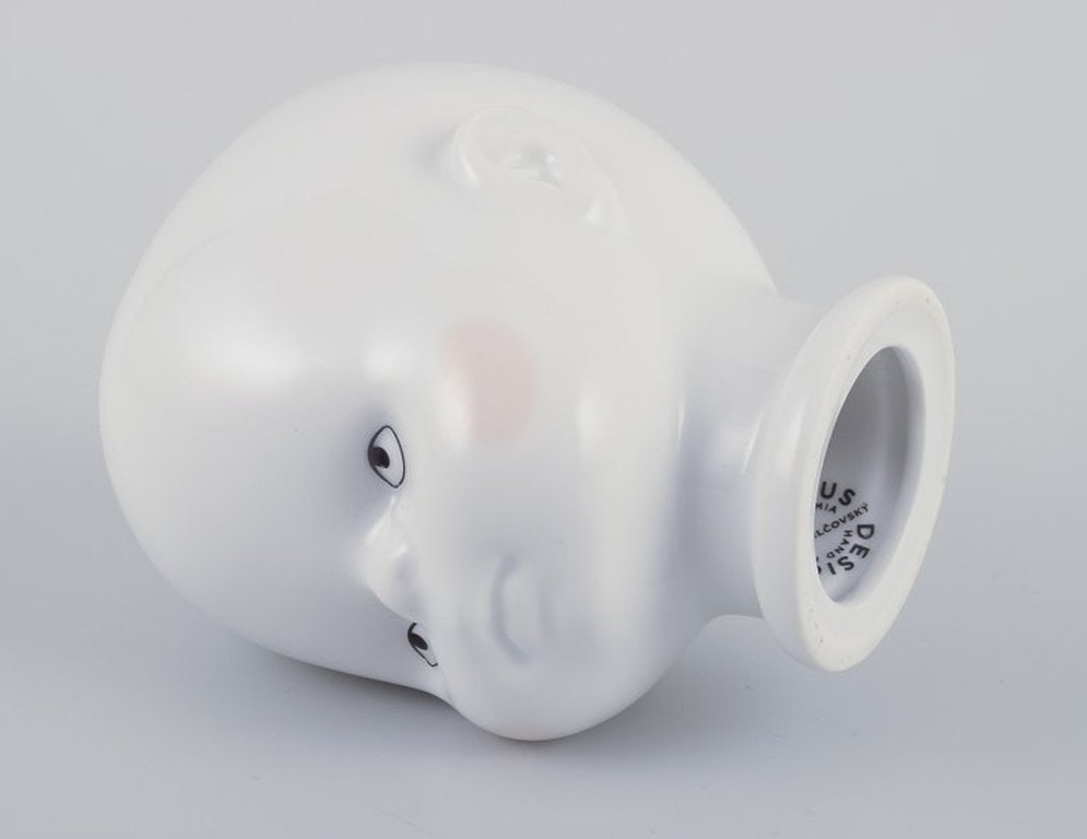 Maxim Velčovský for Qubus Studio, Czech Republic. 'Little Josef' candlestick in white - 8