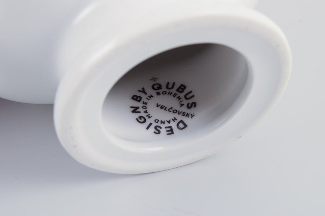 Maxim Velčovský for Qubus Studio, Czech Republic. 'Little Josef' candlestick in white - 9