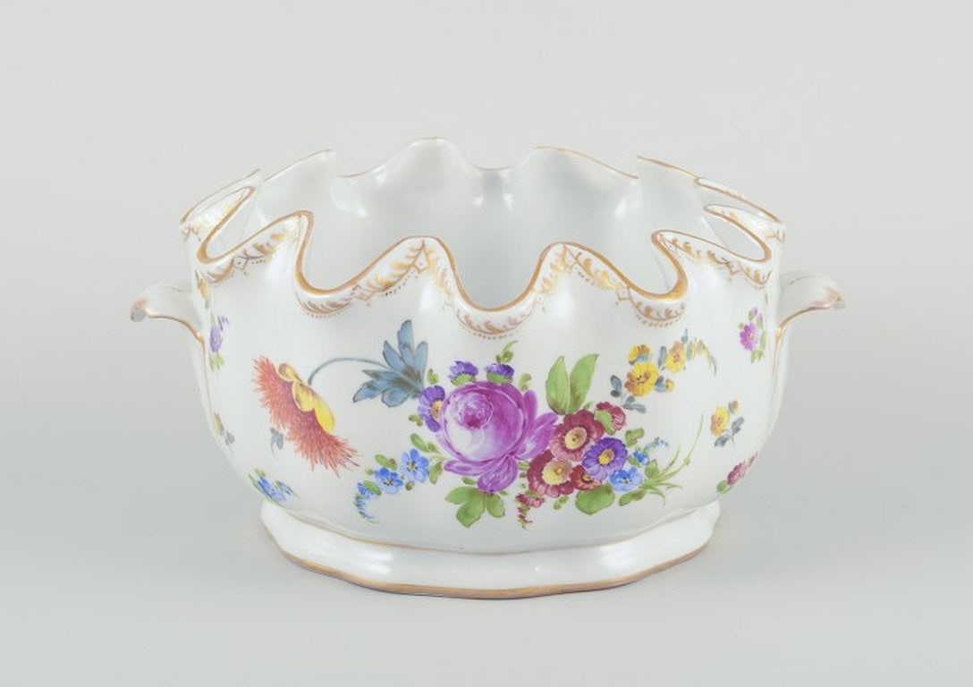 Richard Klemm, Dresden, Germany. Glass cooler (monteith) of porcelain. Circa 1930s. (1 of 10)