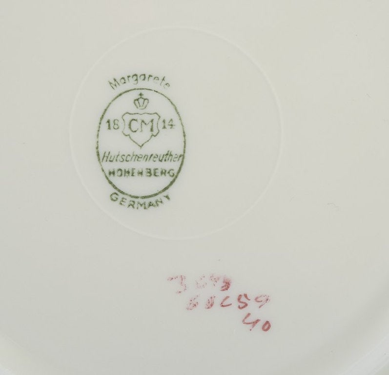 Hutschenreuther, Germany. Four 'Margarete' porcelain plates. 1930s/1940s. - 6