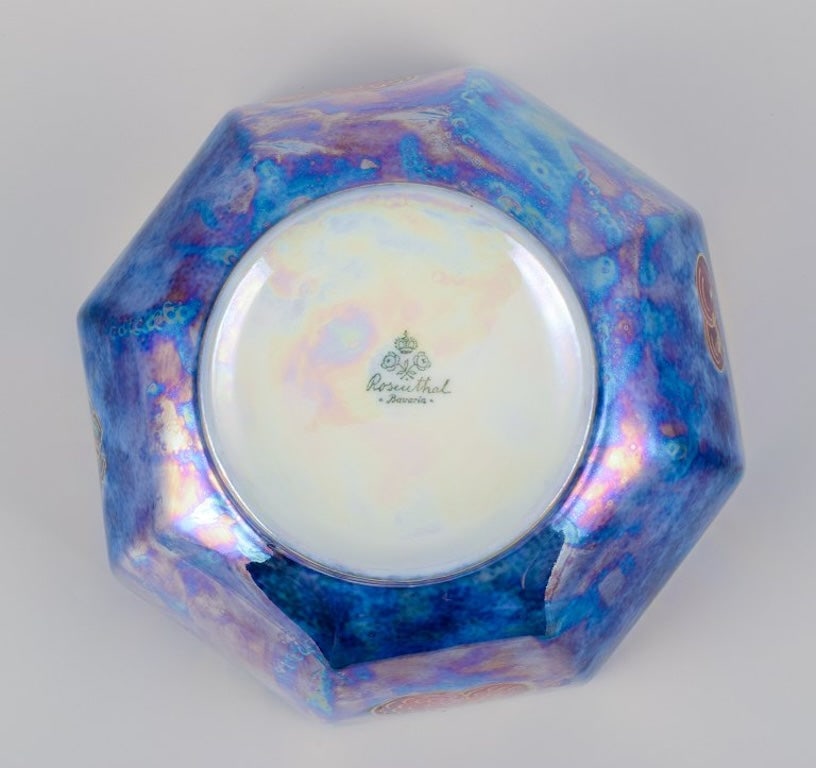 Rosenthal, Germany. Octagonal porcelain bowl with glossy luster glaze. 1930s/40s. - 6