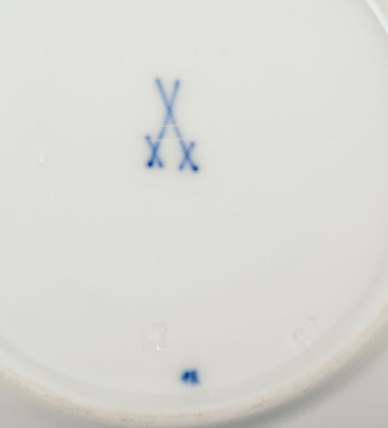 Meissen, Germany. Four pairs of teacups in blue-painted porcelain. 1920s/30s - 9