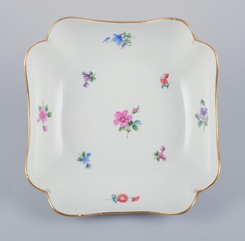 Meissen, Germany, two square porcelain bowls. Approx. 1920s - 5