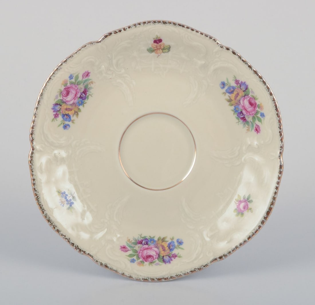 Rosenthal, seven-person "Sanssouci" coffee service. Decorated with polychrome floral motifs. Approx. - 6