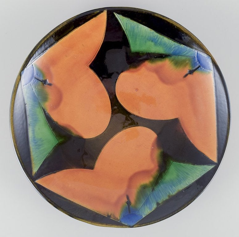 Danish ceramicist, Tommerup Brickworks. Large unique ceramic bowl. 1990. - 4