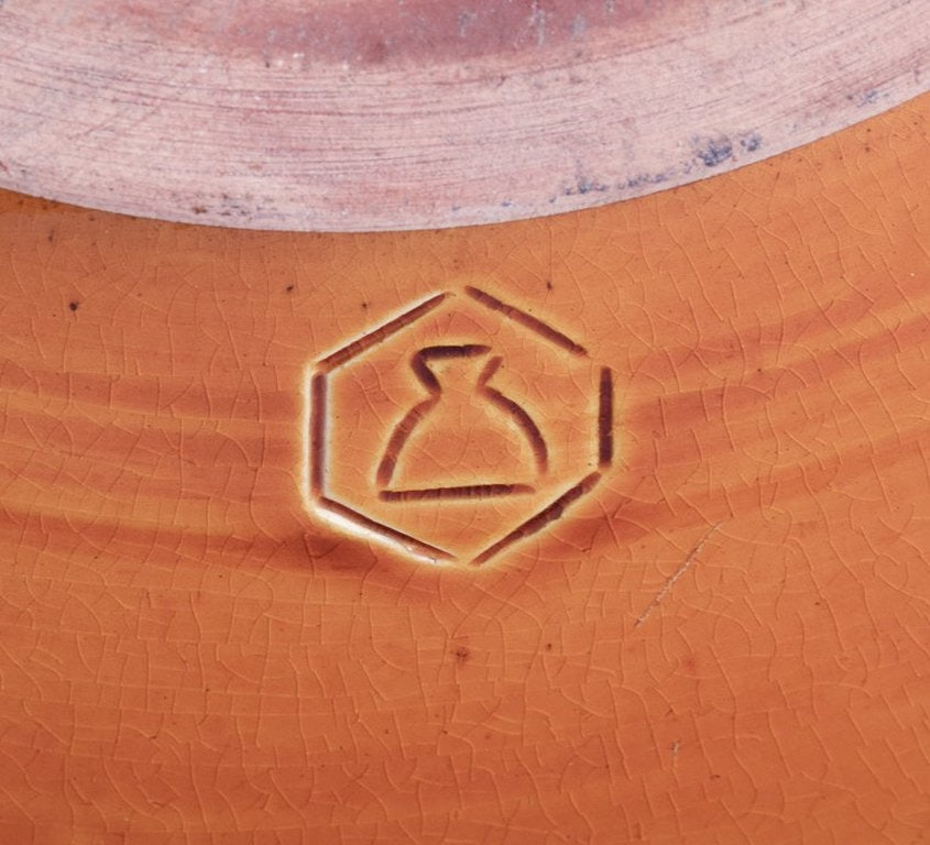 Danish ceramicist, Tommerup Brickworks. Large unique ceramic bowl. 1990. - 8