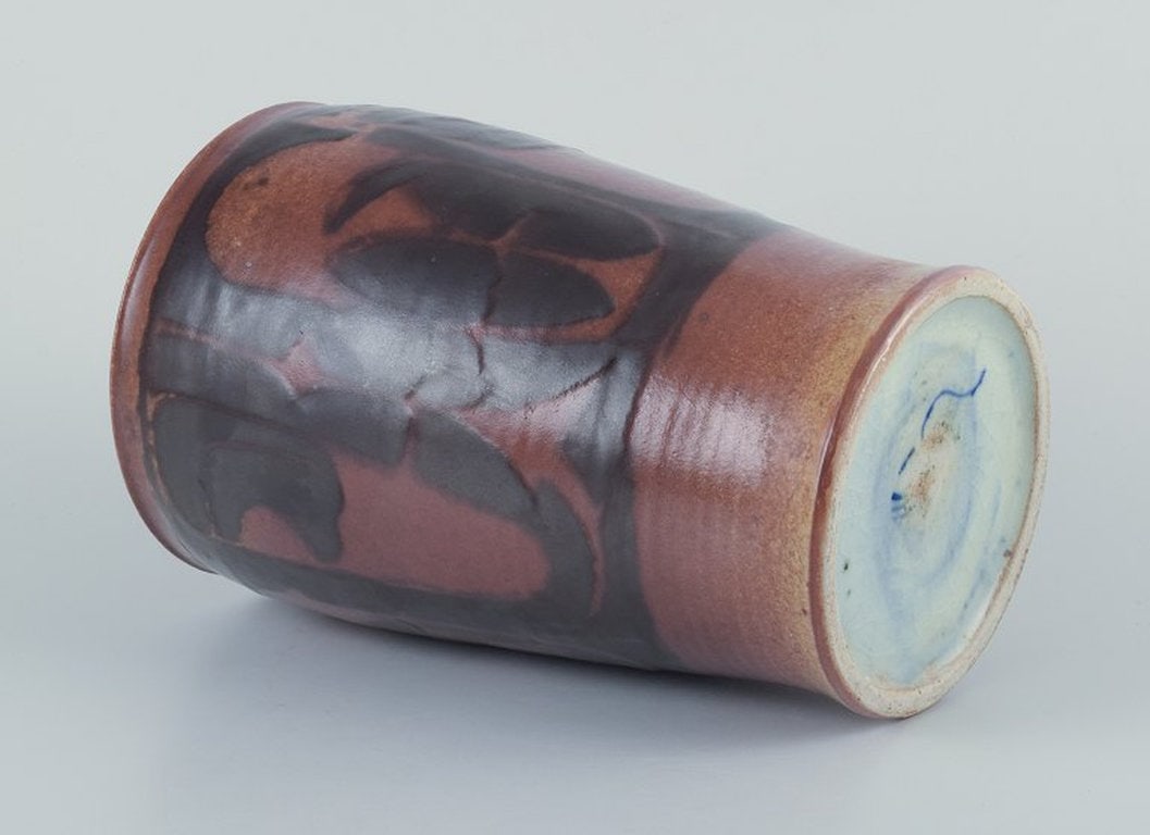 Nils Thorsson for Royal Copenhagen. Large unique ceramic vase. 1930s/40s. - 8