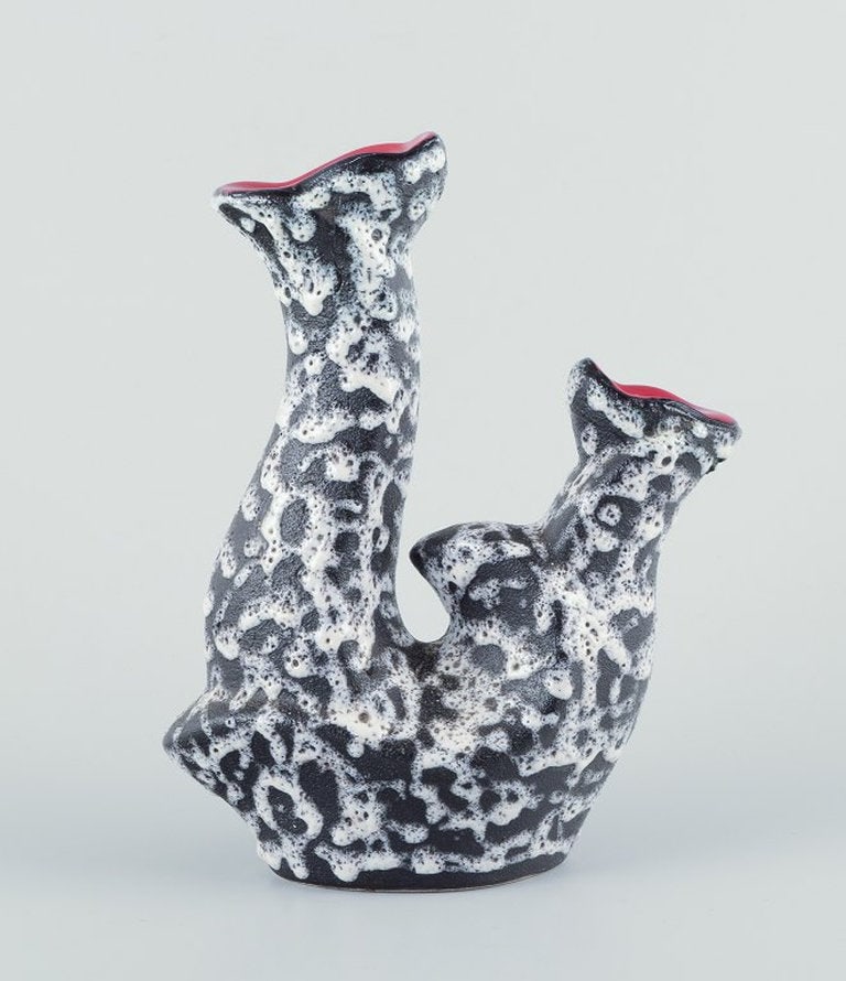 Vallauris, France. Ceramic vase in brutalist style. 1960s/70s. - 3
