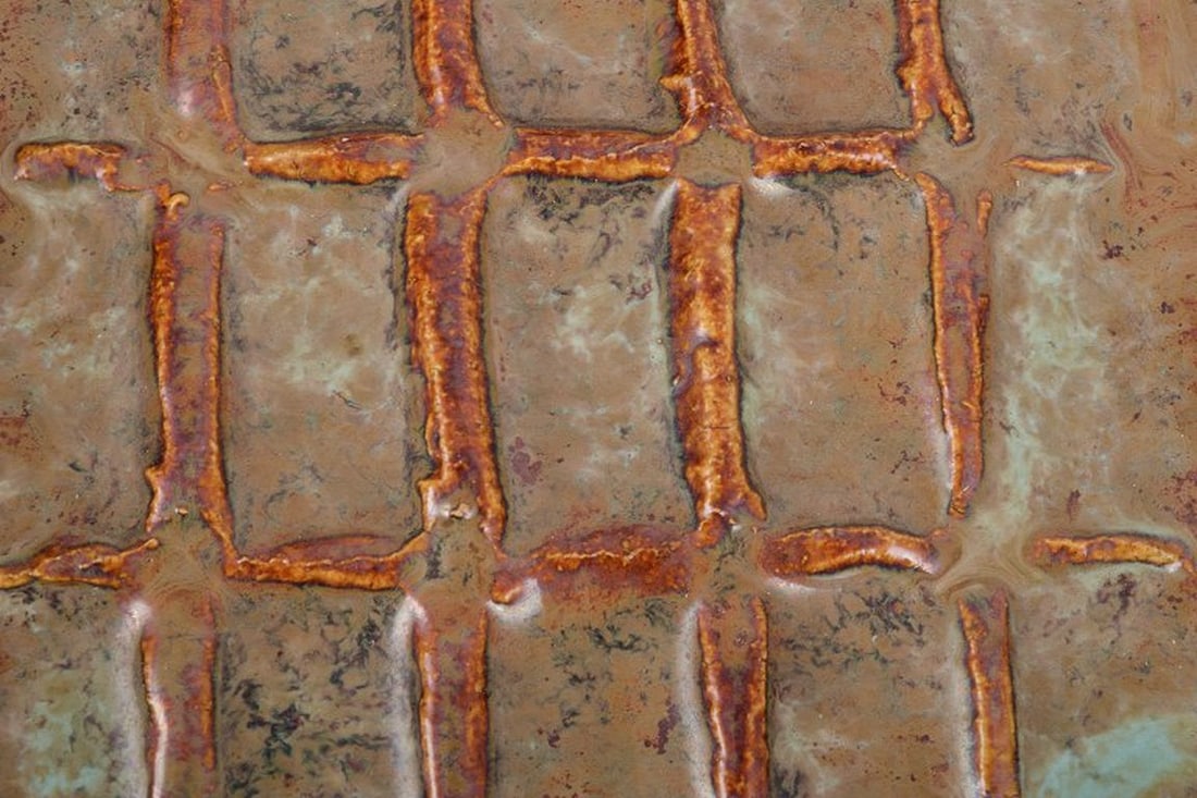 Curt Magnus Addin, Swedish ceramist. Own studio. Square unique ceramic dish in a modernist style. - 8