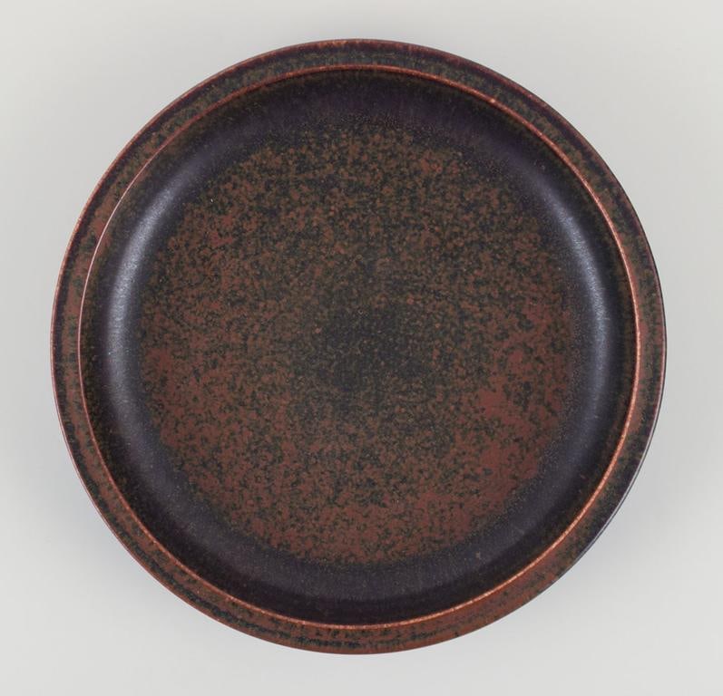 Saxbo, Denmark. Ceramic bowl with brown glaze. Approx. 1940s. - 4