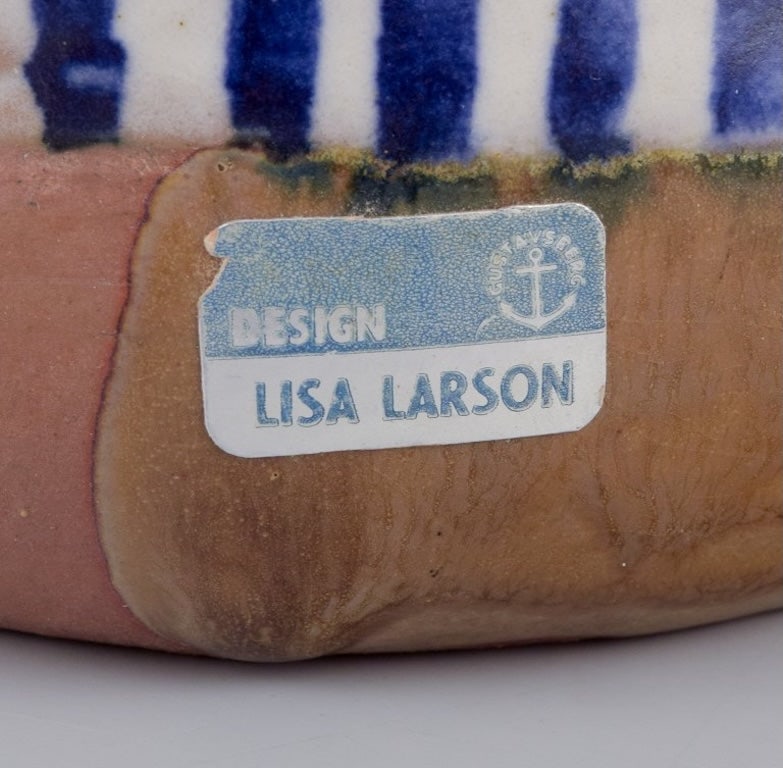 Lisa Larson for Gustavsberg, Sweden. Rare glazed ceramic figurine 'Johanna'. Late 20th century. - 7