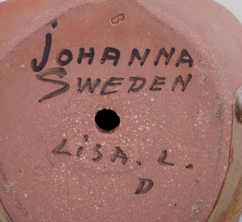 Lisa Larson for Gustavsberg, Sweden. Rare glazed ceramic figurine 'Johanna'. Late 20th century. - 8