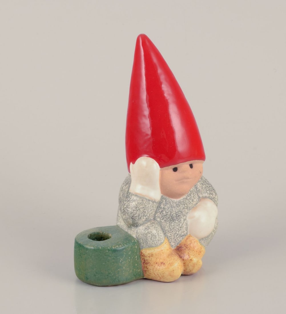 Lisa Larson for Gustavsberg. Candlestick holder. Sitting elf. Late 20th C. - 3