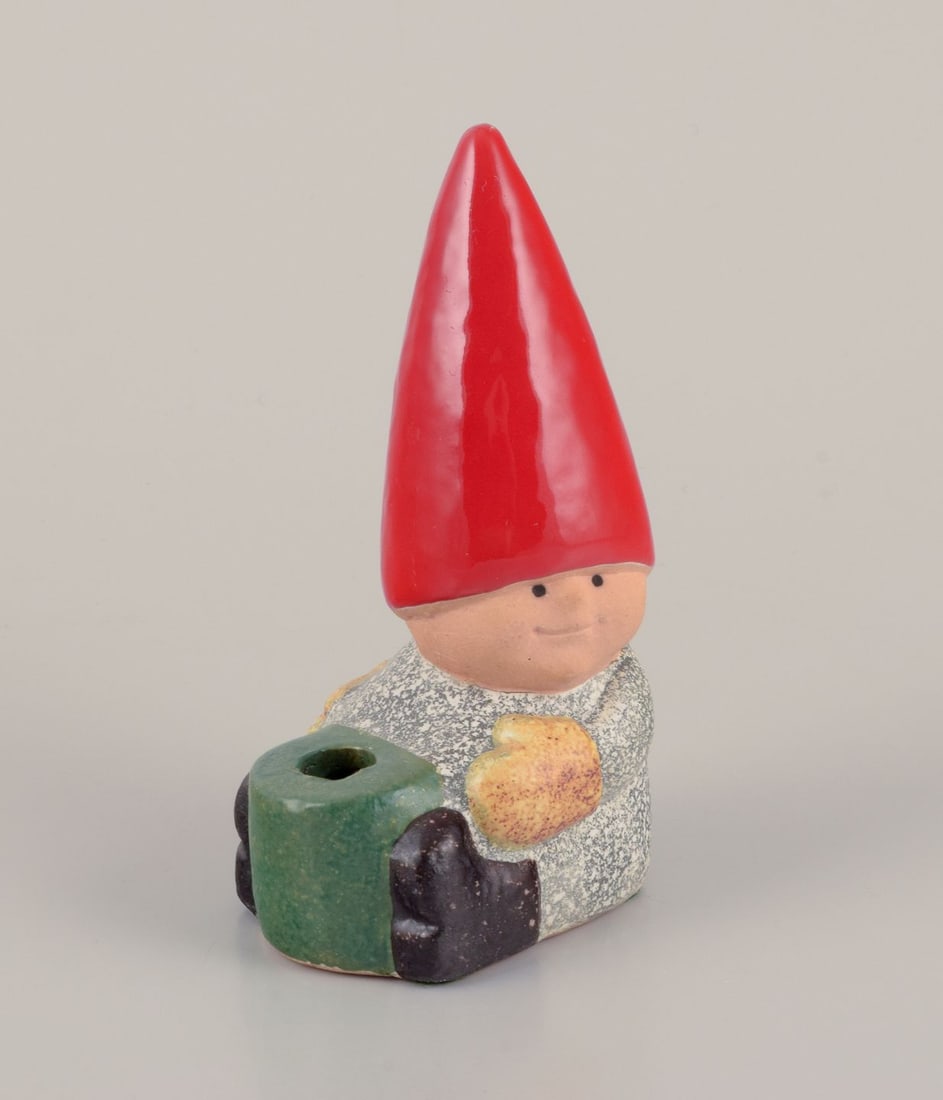 Lisa Larson for Gustavsberg. Candlestick holder. Sitting elf. Late 20th C. - 3
