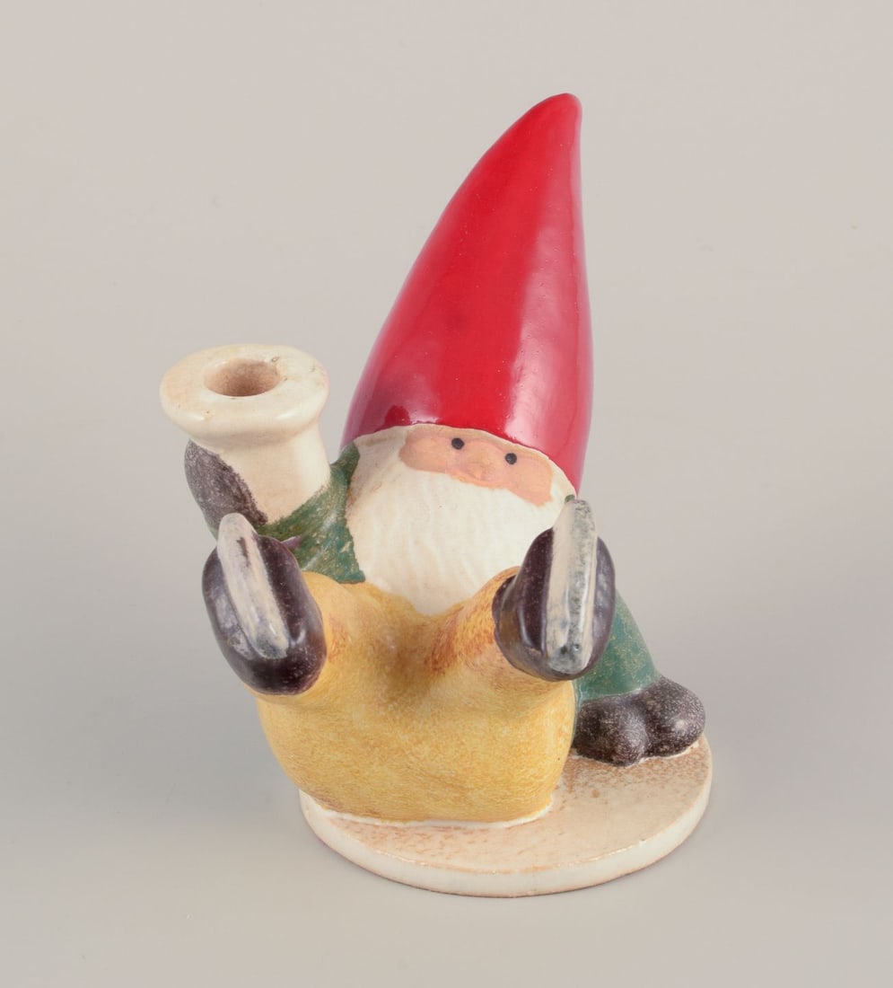 Lisa Larson for Gustavsberg. Candlestick holder. Elf on skates. Late 20th C. - 3