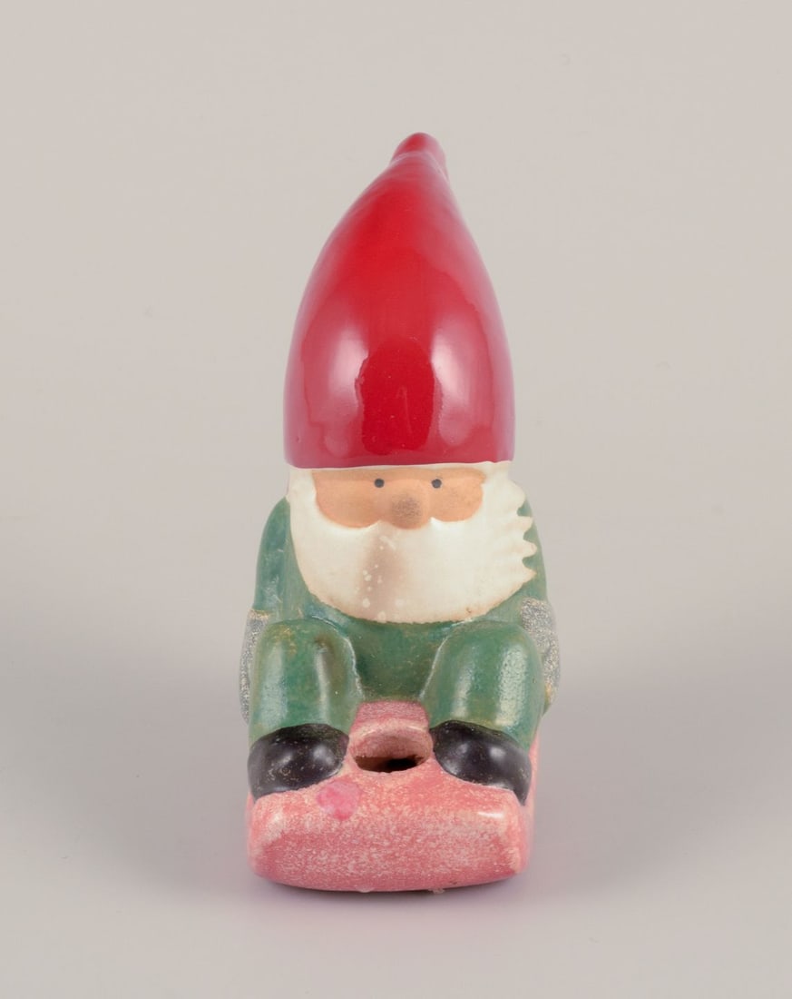 Lisa Larson for Gustavsberg. Candlestick holder. Elf on a sledge. Late 20th C. - 4