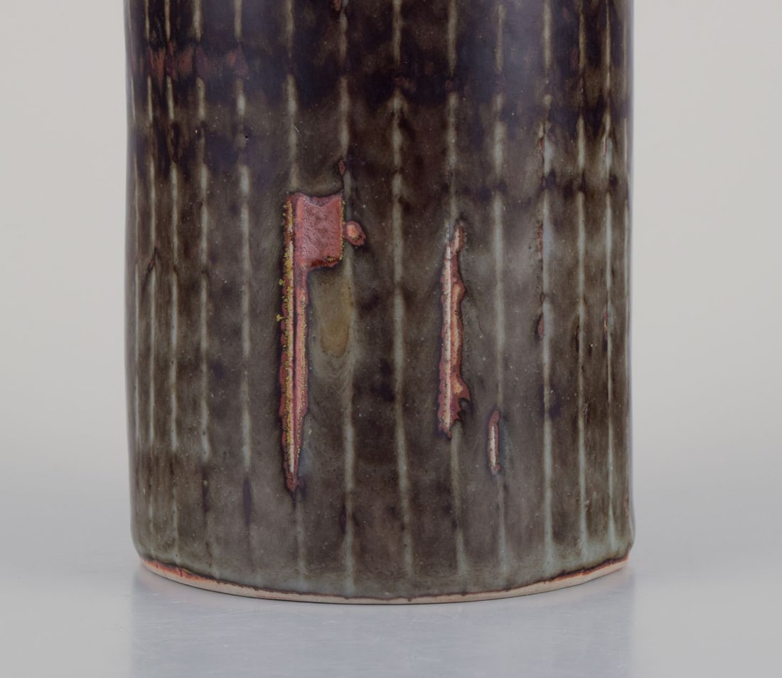 Carl Harry Stålhane for Rörstrand Atelje, Sweden. Bottle-shaped ceramic vase. Approx. - 6