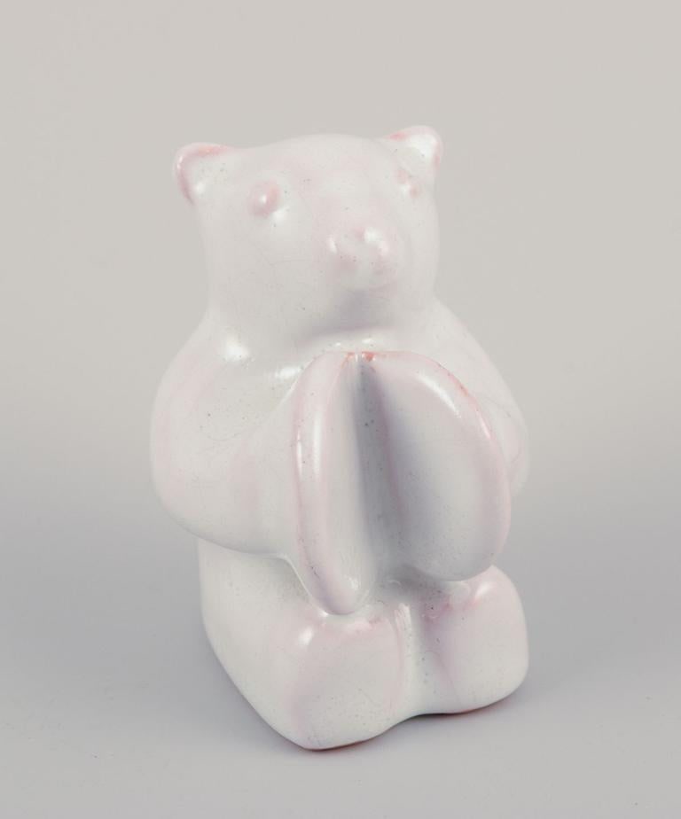 Hjorth, Bornholm. Five bear musicians in white glazed stoneware. Mid-20th C. - 4
