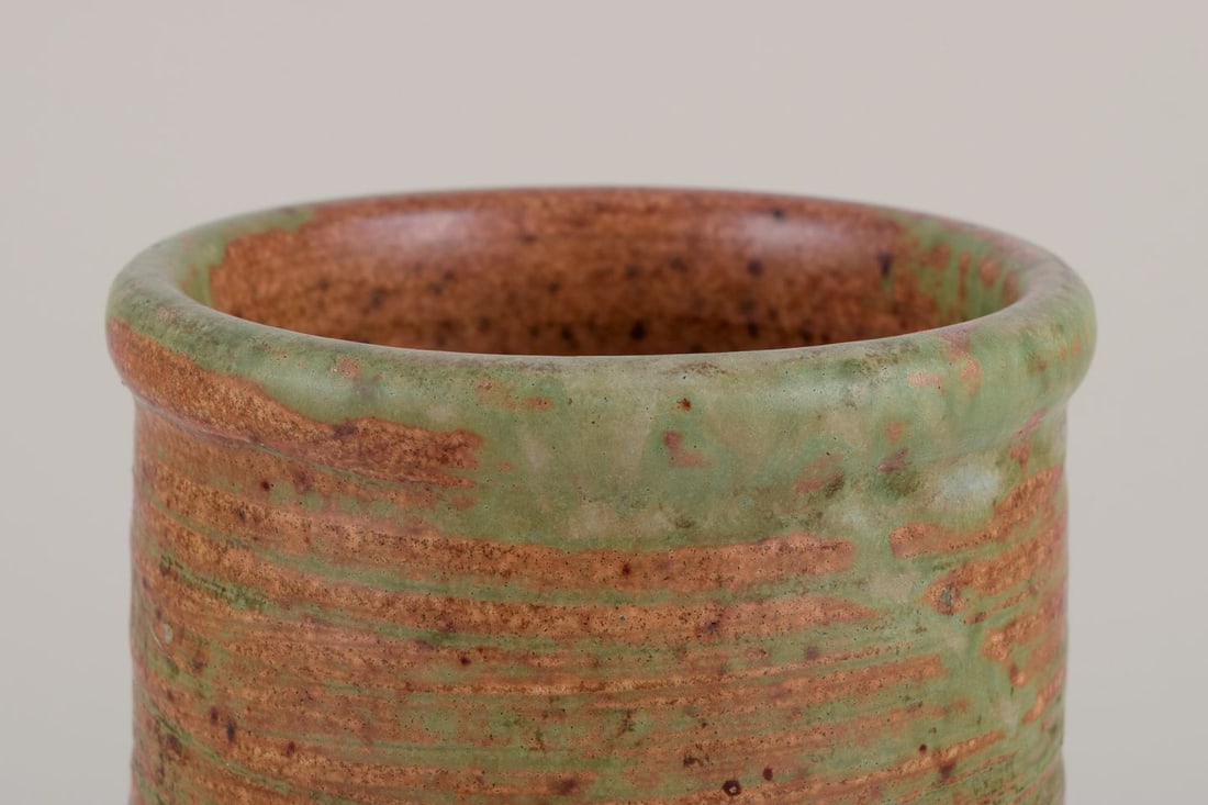Patrick Nordström for Isle, Denmark. Large cylindrical ceramic vase. 1924. - 6