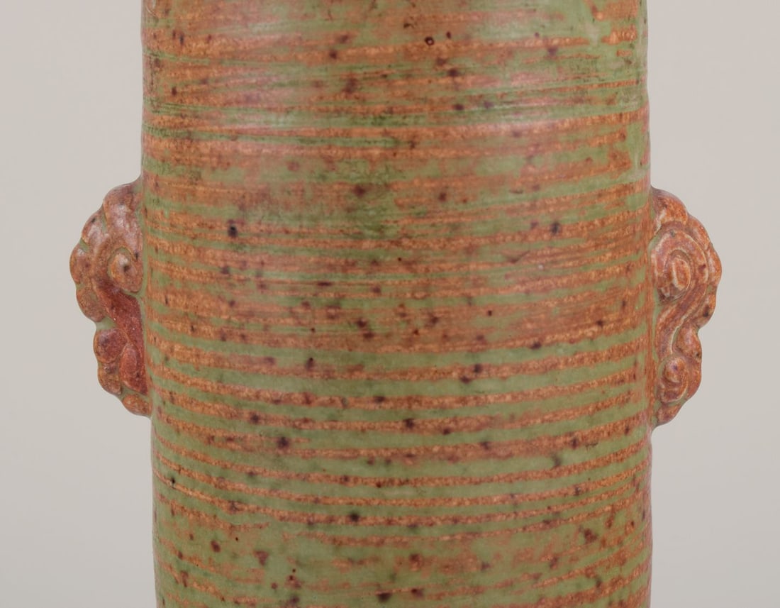 Patrick Nordström for Isle, Denmark. Large cylindrical ceramic vase. 1924. - 7