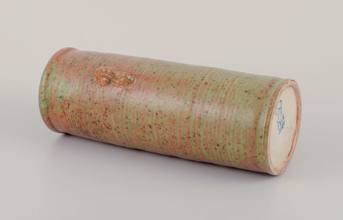 Patrick Nordström for Isle, Denmark. Large cylindrical ceramic vase. 1924. - 8