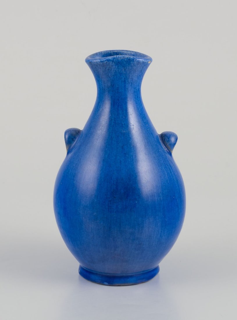 Danish ceramicist, unique vase in the style of Arne Bang. Mid-20th C. - 3