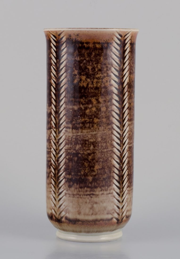 Höganäs, Sweden. Large ceramic vase. Modernist design. 1960s/70s. - 3
