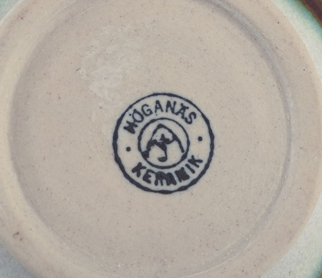 John Andersson for Höganäs, Sweden. Ceramic vase with glaze in brown-green tones. Approx. - 7