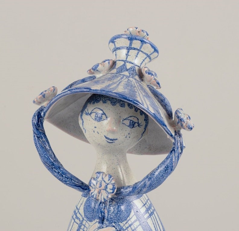 Bjørn Wiinblad. "Autumn" from the series "The Four Seasons". Figurine in blue glazed - 4