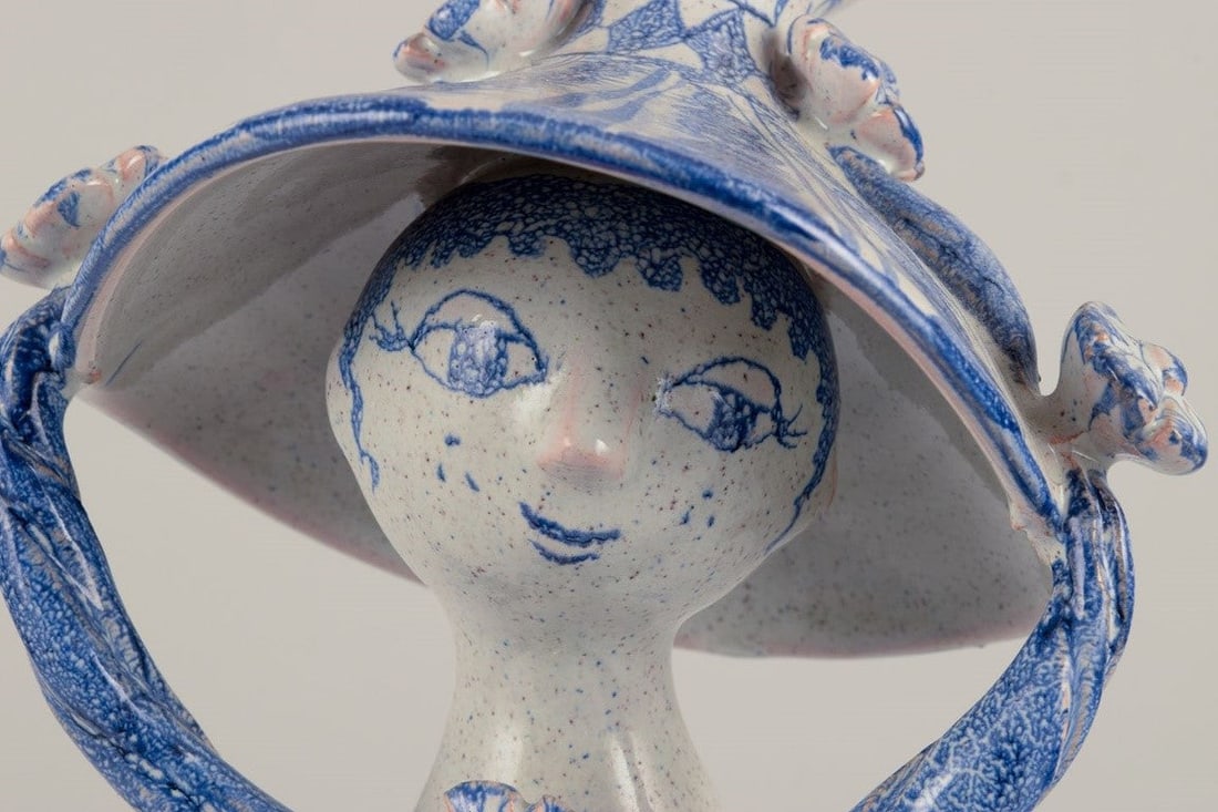 Bjørn Wiinblad. "Autumn" from the series "The Four Seasons". Figurine in blue glazed - 6