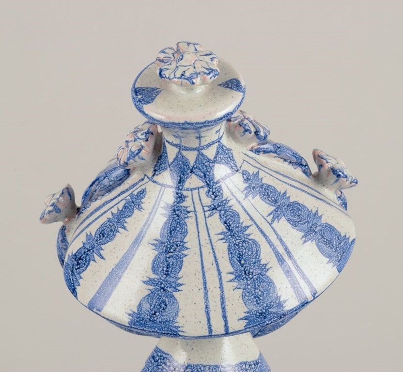 Bjørn Wiinblad. "Autumn" from the series "The Four Seasons". Figurine in blue glazed - 7