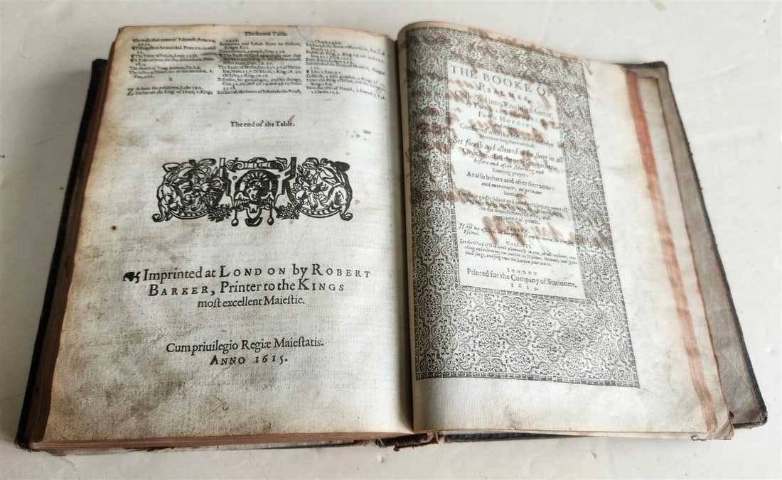 1615 BIBLE in ENGLISH by ROBERT BARKER antique ILLUSTRATED - 14