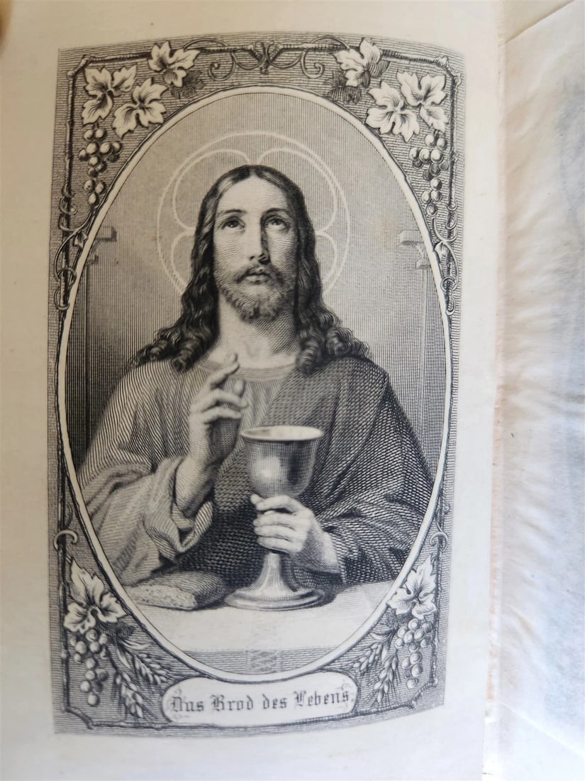 1871 GERMAN CATHOLIC PRAYER & DEVOTIONAL BOOK antique - 8