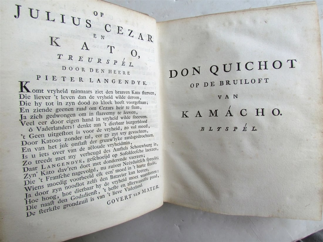 1751 3 VOLUMES VELLUM BOUND in DUTCH P. LANGENDIJK ANTIQUE w/ ENGRAVINGS - 9