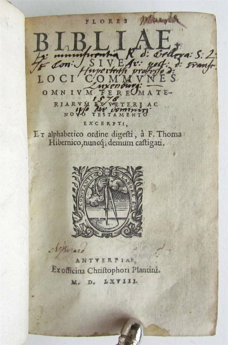 1565 BIBLE FLORES BIBLIA by PLANTIN antique 16th CENTURY (1 of 7)